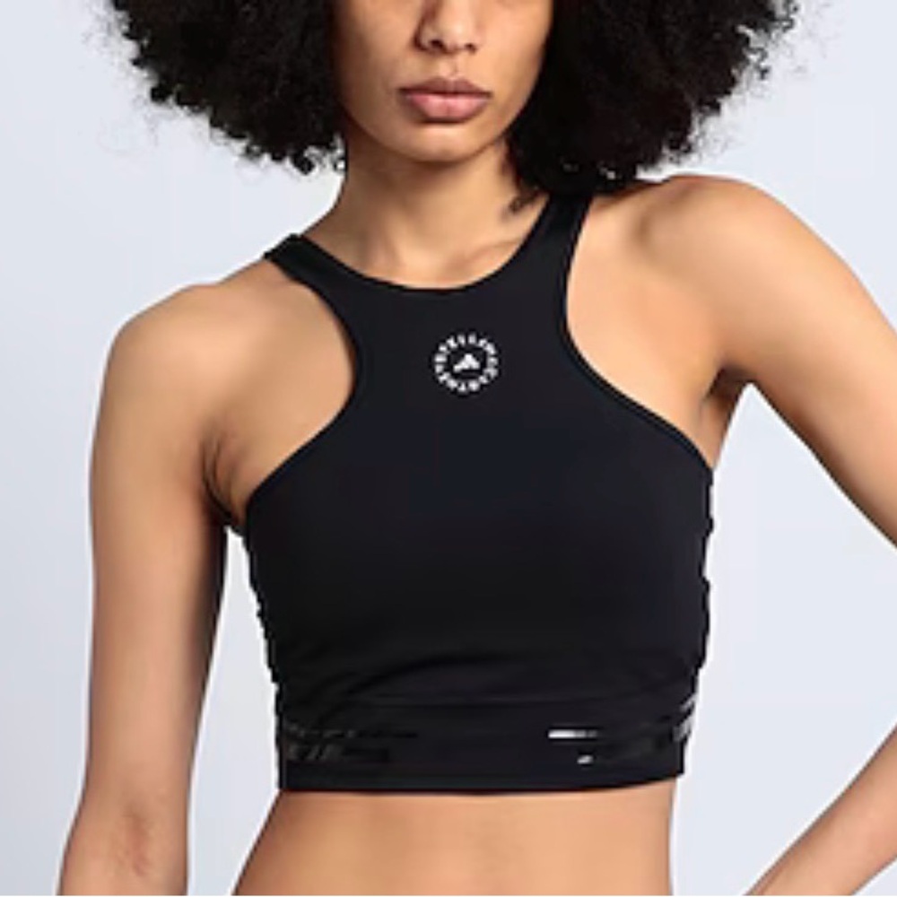 STELLA MCCARTNEY x ADIDAS Black TruePurpose High Intensity Crop Top Size L